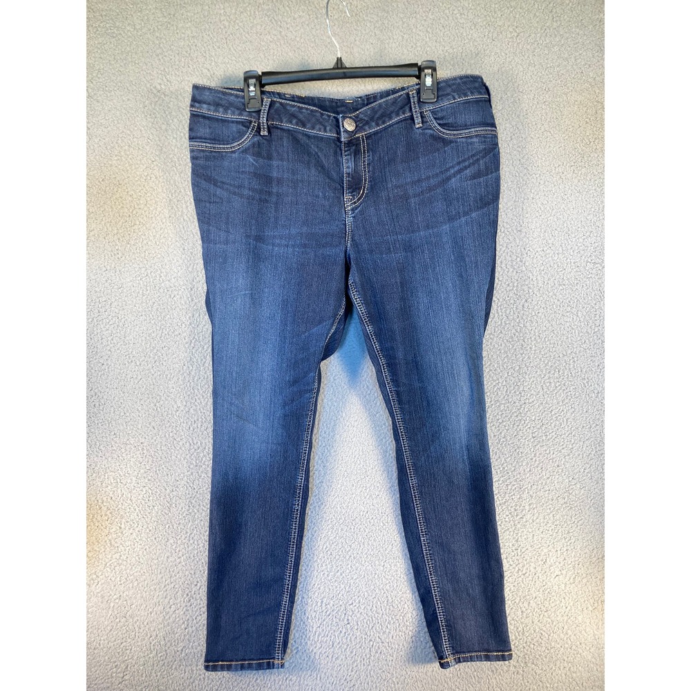 Silver Jeans Women's 22 Blue Suki Jegging Stretch Mid Rise Dark Wash Denim